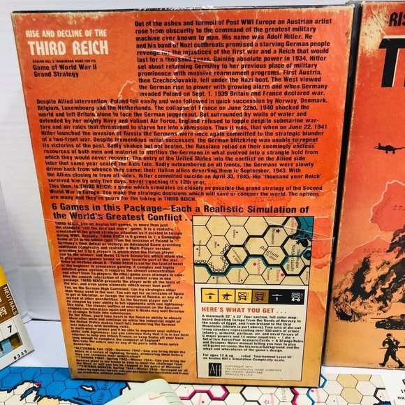 VTG Rise Decline Of Third 3rd Reich Avalon Hill Bookcase Game 2nd Ed 1974 WWII - Picture 8 of 8
